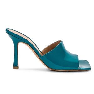 Bottega Veneta Teal Patent Leather Mules